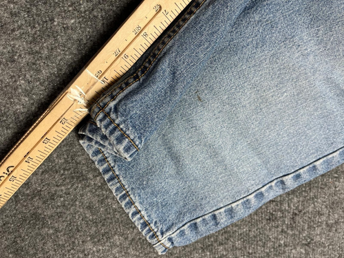Levis 569 Denim Jeans Men's Loose Straight Fit Blue Shorts Size 34x12 - Picture 12 of 14