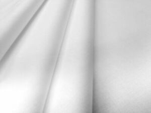 White Plain Curtain Lining 50m Roll or Sample 210gsm Polycotton