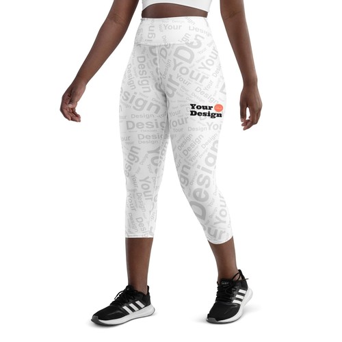 Custom Print Womens Yoga Capri Leggings - Picture 4 of 10