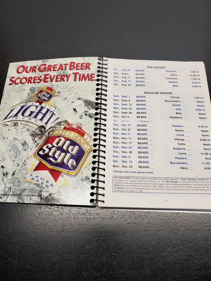 Vintage Chicago Bears 1991 Media Guide - Autographed by Thornton, Van Horne, Buf - Image 3 of 4