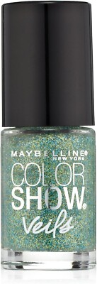 Maybelline NY Color Show Veils Top Coat Nail Polish, 0.23 fl oz, 614 Teal Beam