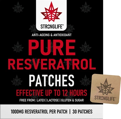 StrongLife Resveratrol 30 Patches – 1000mg High Strength Anti-ageing Patches