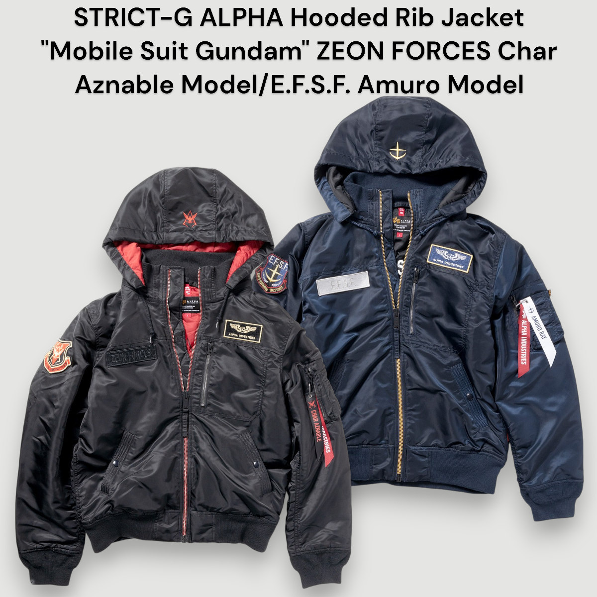 STRICT-G ALPHA Hooded Rib Jacket Mobile Suit Gundam ZEON STRICT-G ALPHA Hooded Rib Jacket Mobile Suit Gundam ZEON