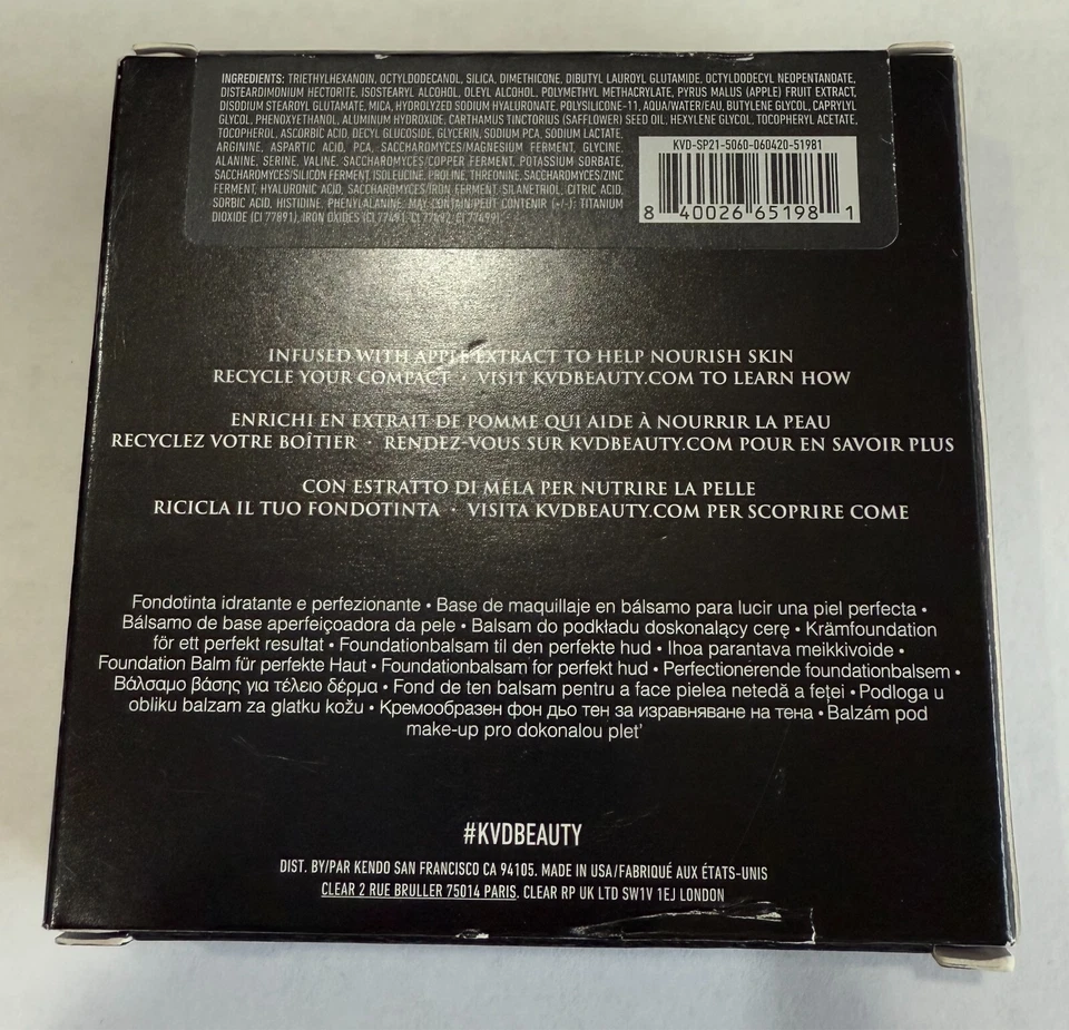 Kat Von D KVD Good Apple Skin-Perfecting Foundation Balm - Light 021 0.35 fl oz - Image 3 of 3