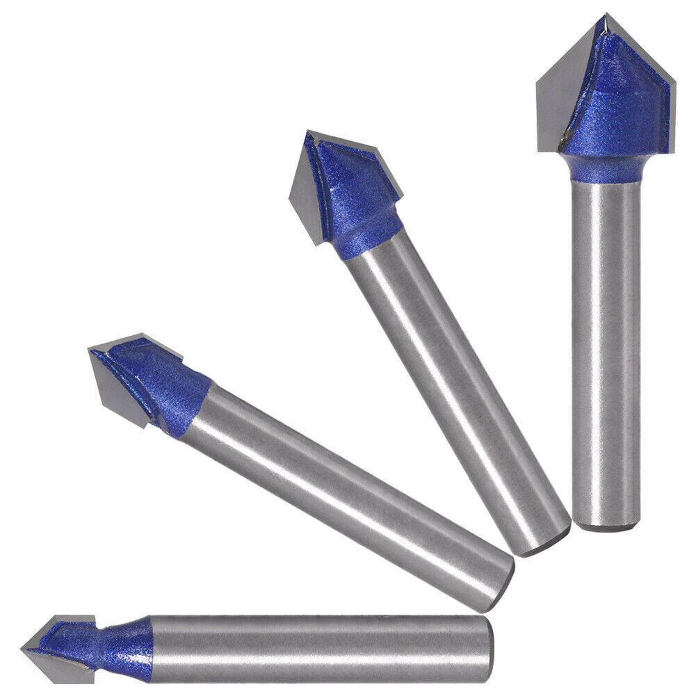 boistore様 6mm Shank 90 Degree V Groove Router Bit Set 1/4