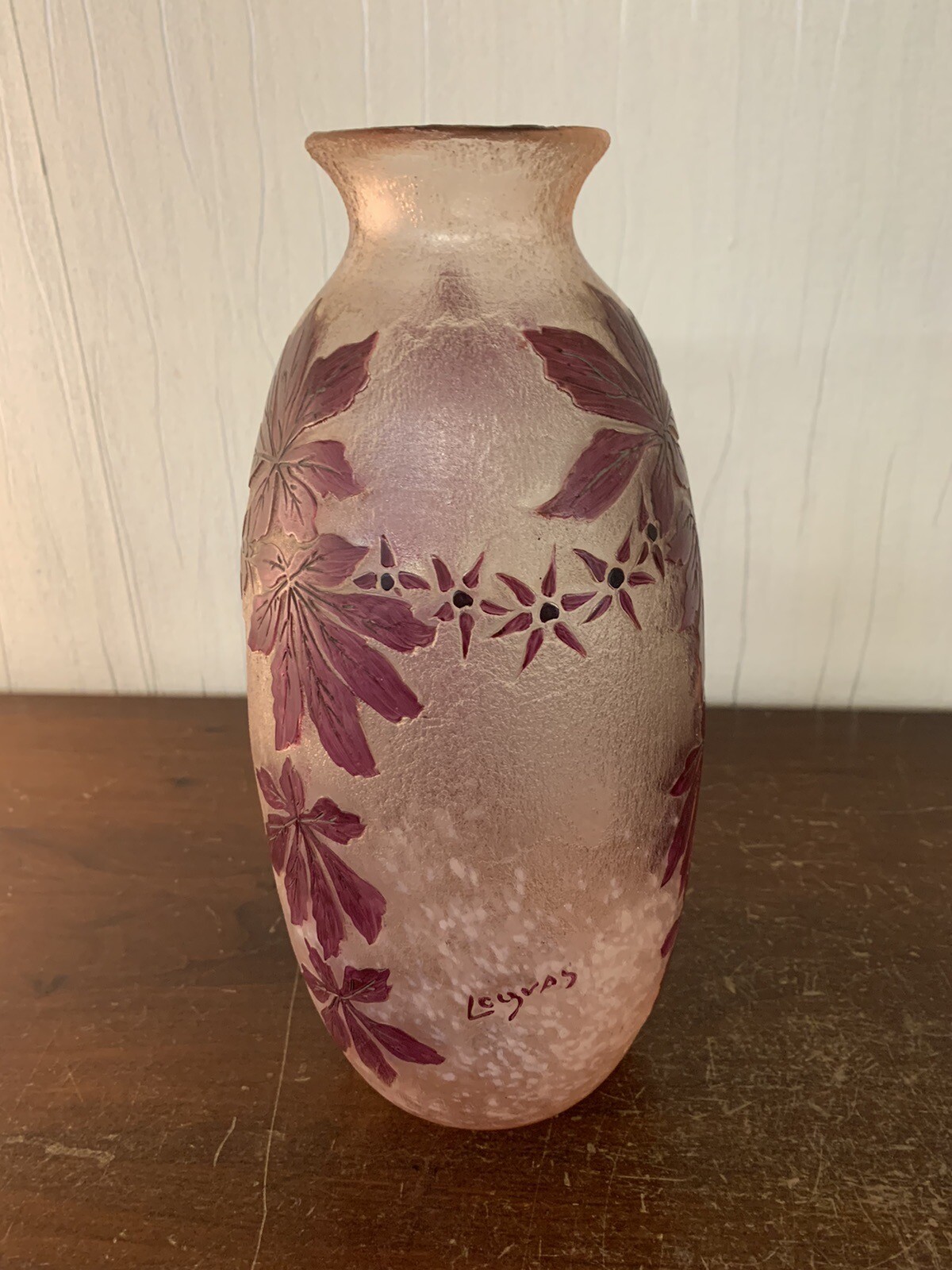 Oval Decor Vase Ruby T. Legras H 29 cm