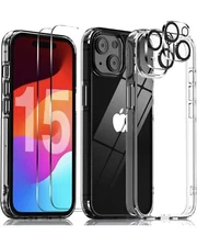 iPhone 15 Case 2 Camera Lens Protector, Phone Case 6.1 Inch