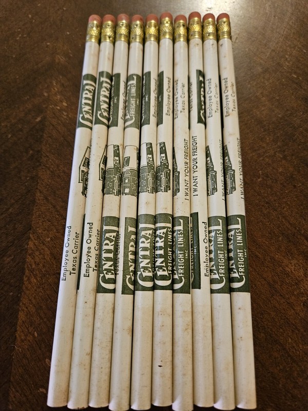 central freight lines memorabilia   pencils pads  matches & pro labels