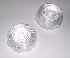Lucas L691 Pair of Clear Side & Reversing Light Lenses. Triumph, Austin, Imp