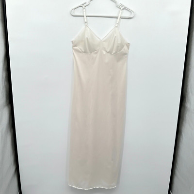 Vintage Maxi Slip Dress Size 36 LL Medium Satin Babydoll Coquette Ethereal USA