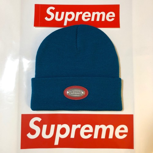 SUPREME METAL PLATE BEANIE (DARK TEAL 