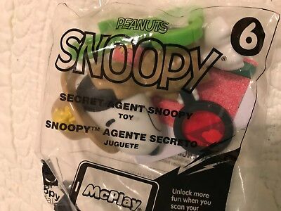 Peanuts Snoopy McDonald's Happy Meal Toy #6 Secret Agent Snoopy (NIP) | eBay