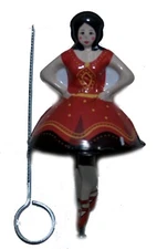 Tin Toy Ballerina Dancer Spinning Top Balancing Action