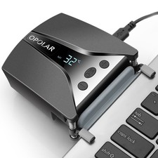 Laptop Fan Cooler with Temperature Display; Rapid Cooling; Auto-Temp Detection