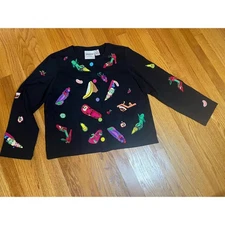Gorgeous heavily embroidered vintage Michael Simon cardigan Buy The Shoes!!! L