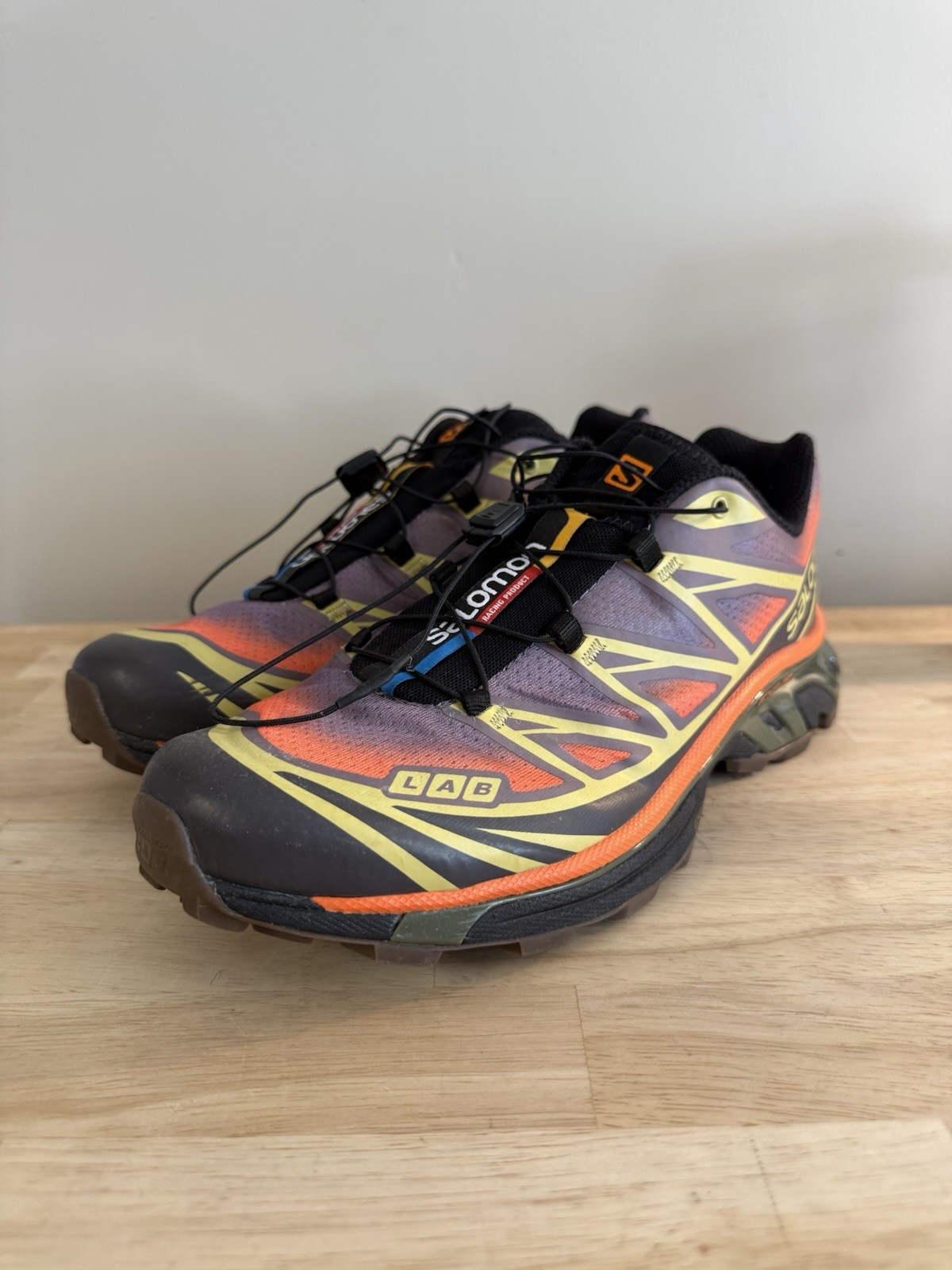 Salomon XT-6 Skyline Men's Size 9 - Grey Orange Purple Sneakers image 2