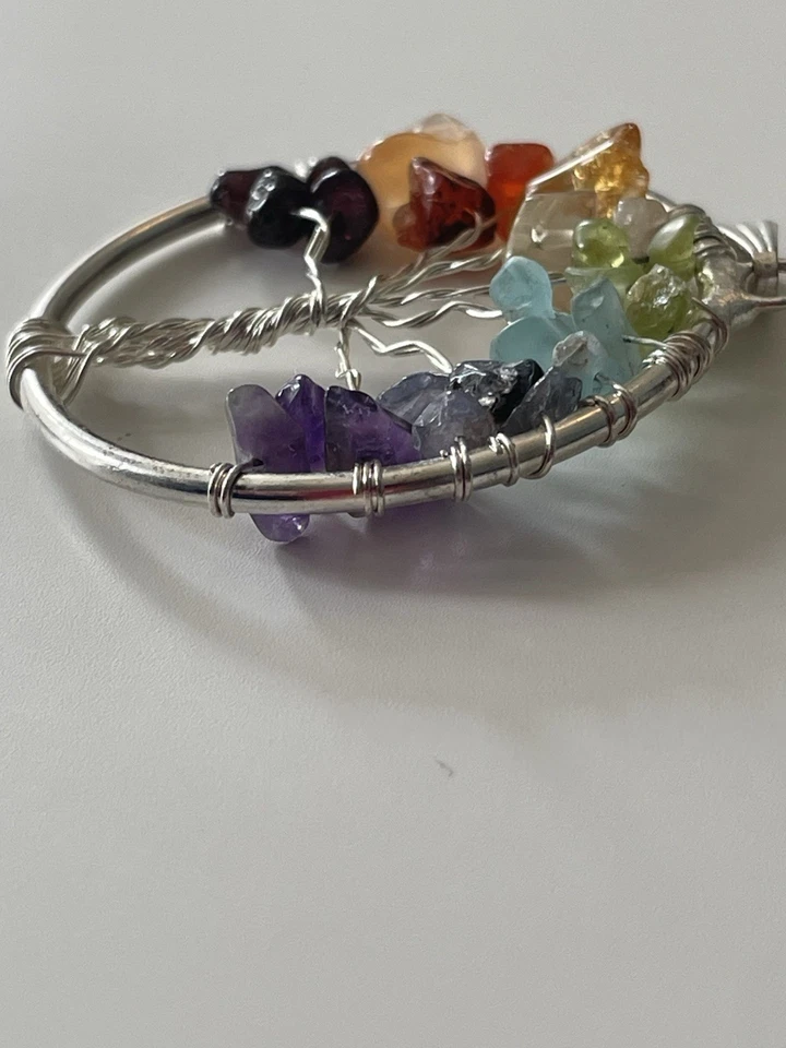 Chakra - Tree Of Life - Crystal Pendant - Chakra Healing Crystal Gem Pendant — 第 4/4 张图片