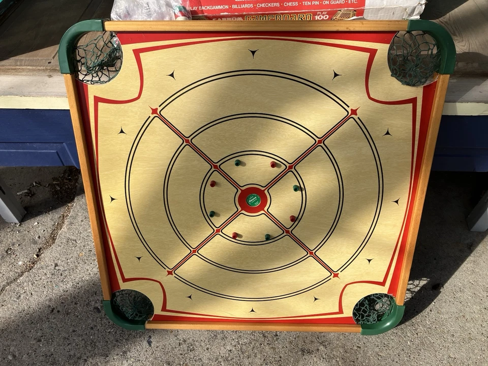 Vintage Collectible CARROM Game Board Model No. 100 Round Corners Double Sided - Image 4 of 4