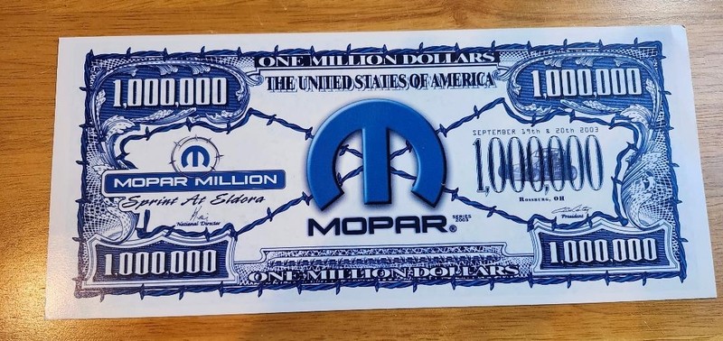 Eldora Mopar Million J.J .Yeley Cory Kruseman Jay Drake Hero Card 2003