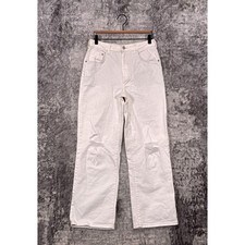 Anthropologie Jeans 27 Womens Pilcro Straight Leg High Rise White Wash Denim
