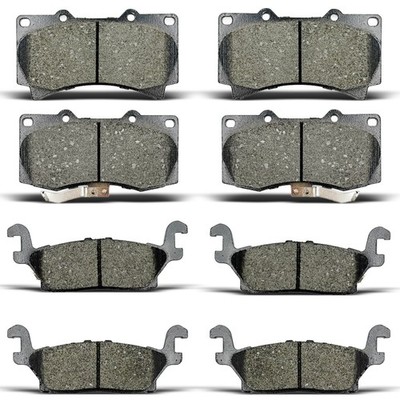 Front & Rear Ceramic Brake Pads Set Fit For 2006 - 2010 Hummer H3, 2009 2010 H3T