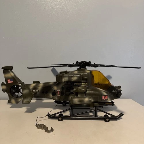 GI Joe 2001 Vintage Power Winch 2HQ-12 Funrise Helicopter Green- UNTESTED