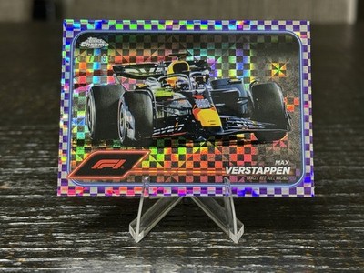 2021 Topps Chrome Formula 1  Max Verstappen #73 Purple Checkered Flag /199