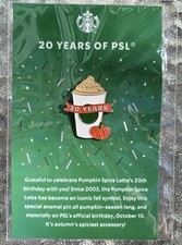 Starbucks Pumpkin Spice Latte Pin PSL 20 Year...