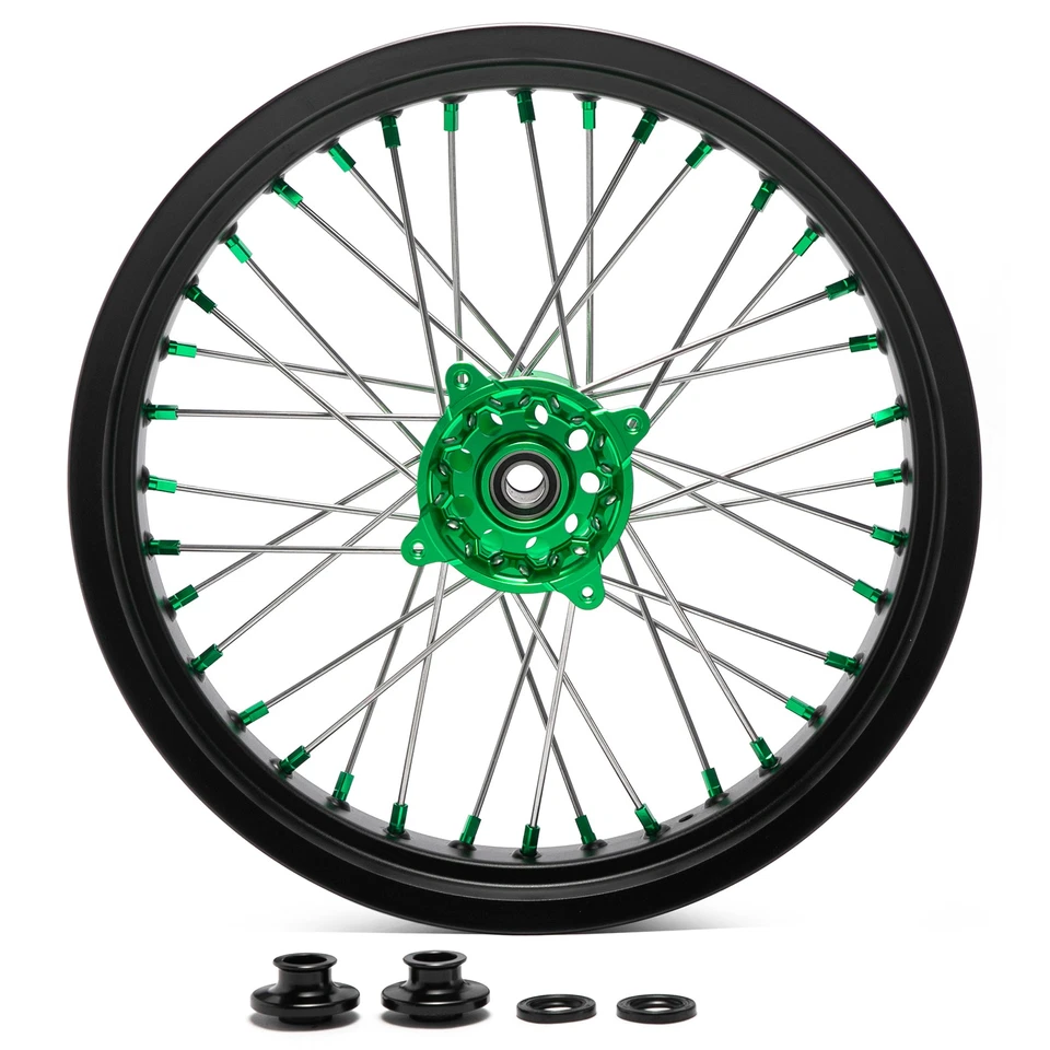 For Kawasaki Supermoto 17" Spoked Wheels Set KX250F KX450F 06-18 KX125/250 06-13 Foto 3 de 4