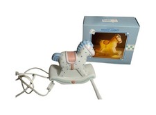 Vintage Hallmark Rocking Horse Night Light 1980s Tested w/ Box Nursery Decor