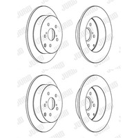 2X Jurid Bremsscheiben Hinten 258Mm Voll Passend FÜR Toyota Corolla | 562415JC