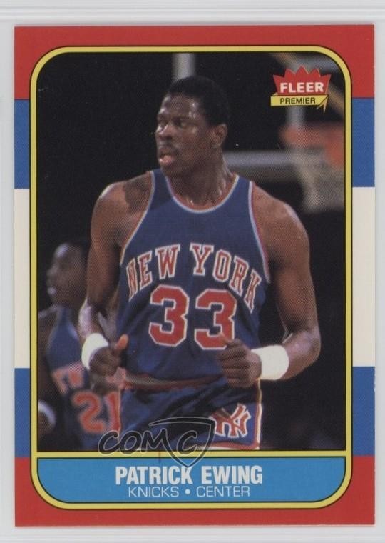 1986-87 Fleer Patrick Ewing #32 Rookie RC HOF 0w9z