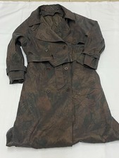 VINTAGE LONDON FOG MAINCOATS LADIES LONG CAMOUFLAGE TRENCH SIZE 6