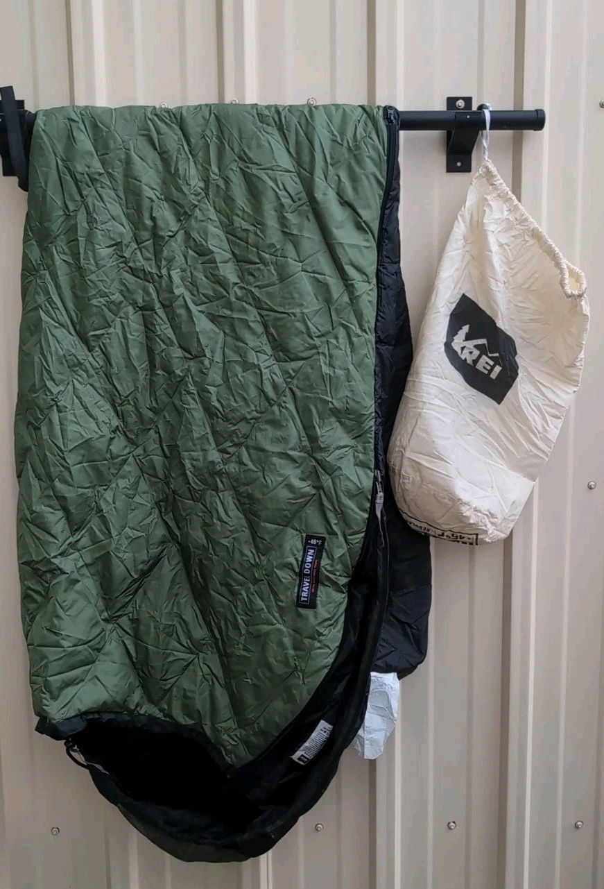 REI Travel Down Down 600 Fill 45°F Sleeping Bag 56"x 86" 2005 Long RH Zipper