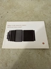 Minolta MC MD Rokkor-X Lenses Depth-Of-Field Chart Guide / MANUEL