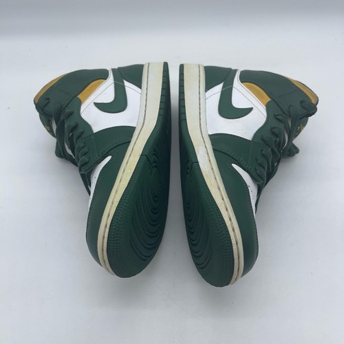 Nike Air Jordan 1 Mid 'Sonics' 554724-371 Para hombres Talla 7.5 Zapatos Verde Blanco - Imagen 5 de 10