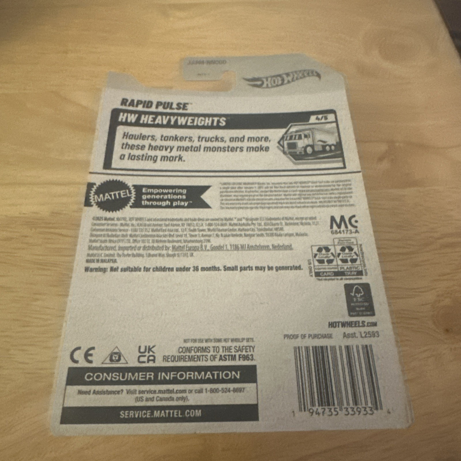 2026 HOT WHEELS BLACK RAPID PULSE 4/5 HW HEAVY WEIGHTS 83/250 thumbnail 2