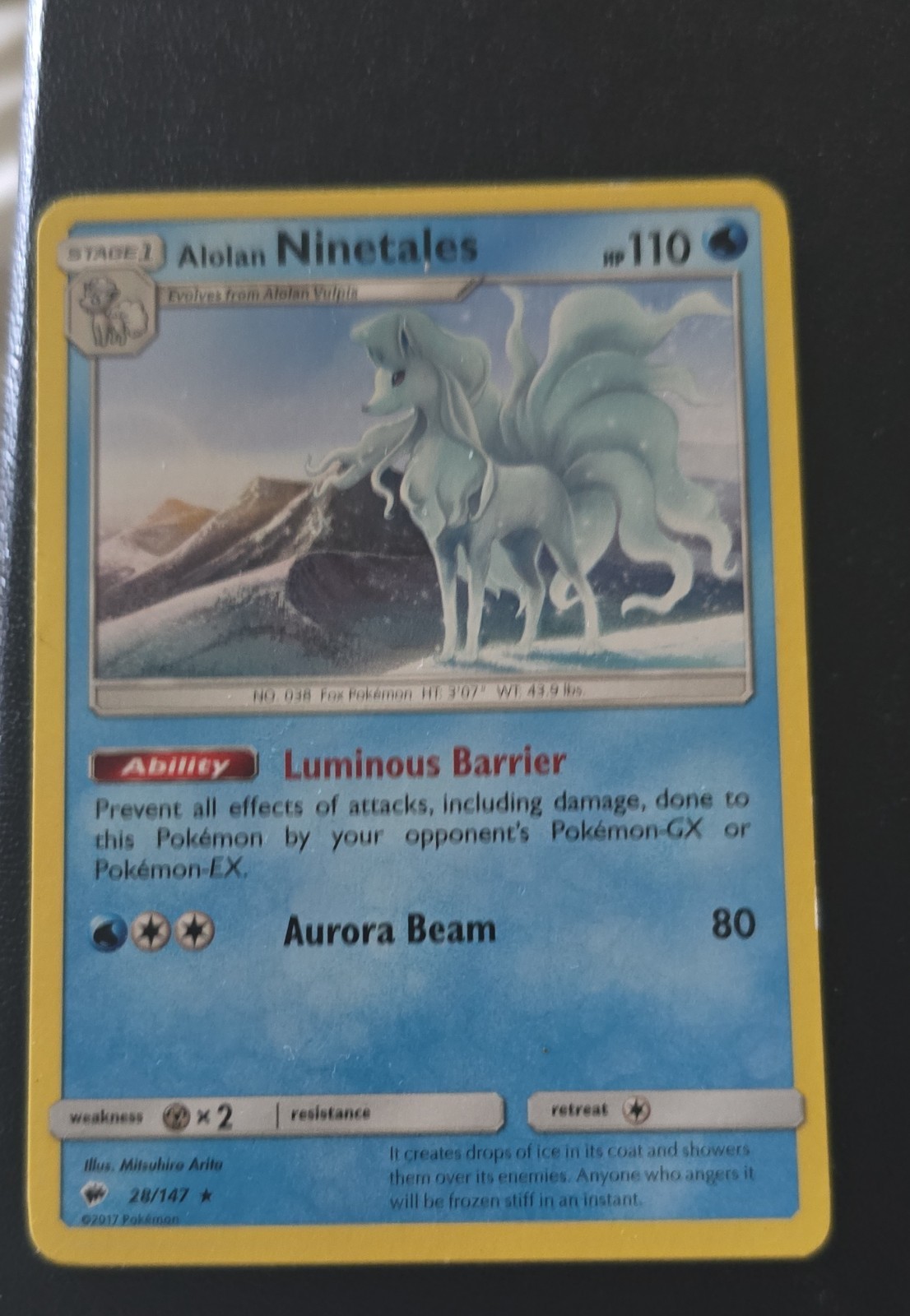 Alolan Ninetales - (Water Web Holo) 028/147 Miscellaneous Cards & Products Holo
