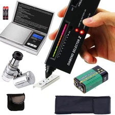 Diamond Tester Pen, High Accuracy Jewelry Diamond Tester＋200G/0.01G Mini Jewelry