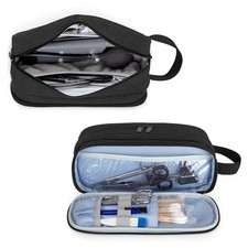Trunab Stethoscope Carrying Case Hold 2 Stethoscopes or BP Cuffs, Black