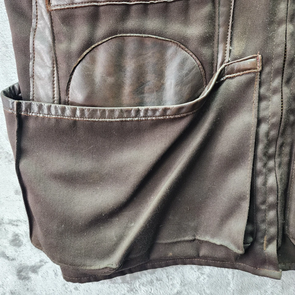 Vintage Bob Allen Sportswear Shooting Vest Brown Quilted Shoulder Hunting Trap - Image 3 of 4