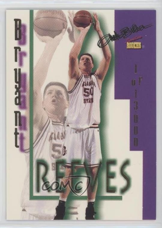 1995 Signature Rookies Autobilia /13000 Bryant Reeves #6 RC 2pv