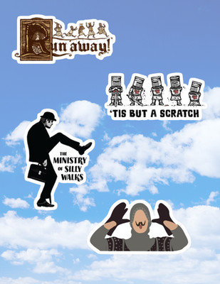 Monty Python 4pc Stickers