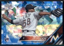 2016 Topps #436 Raudel Lazo Chrome Sapphire 65th Anniversary Edition