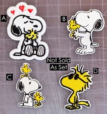 Snoopy  Woodstock Embroidered Iron On Patches Not Sold As Set 
