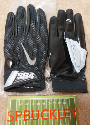 NIKE SUPERBAD 4 NFL OAKLAND RAIDERS #45 MARCEL REECE PRO ISSUE PADDED GLOVES XXL