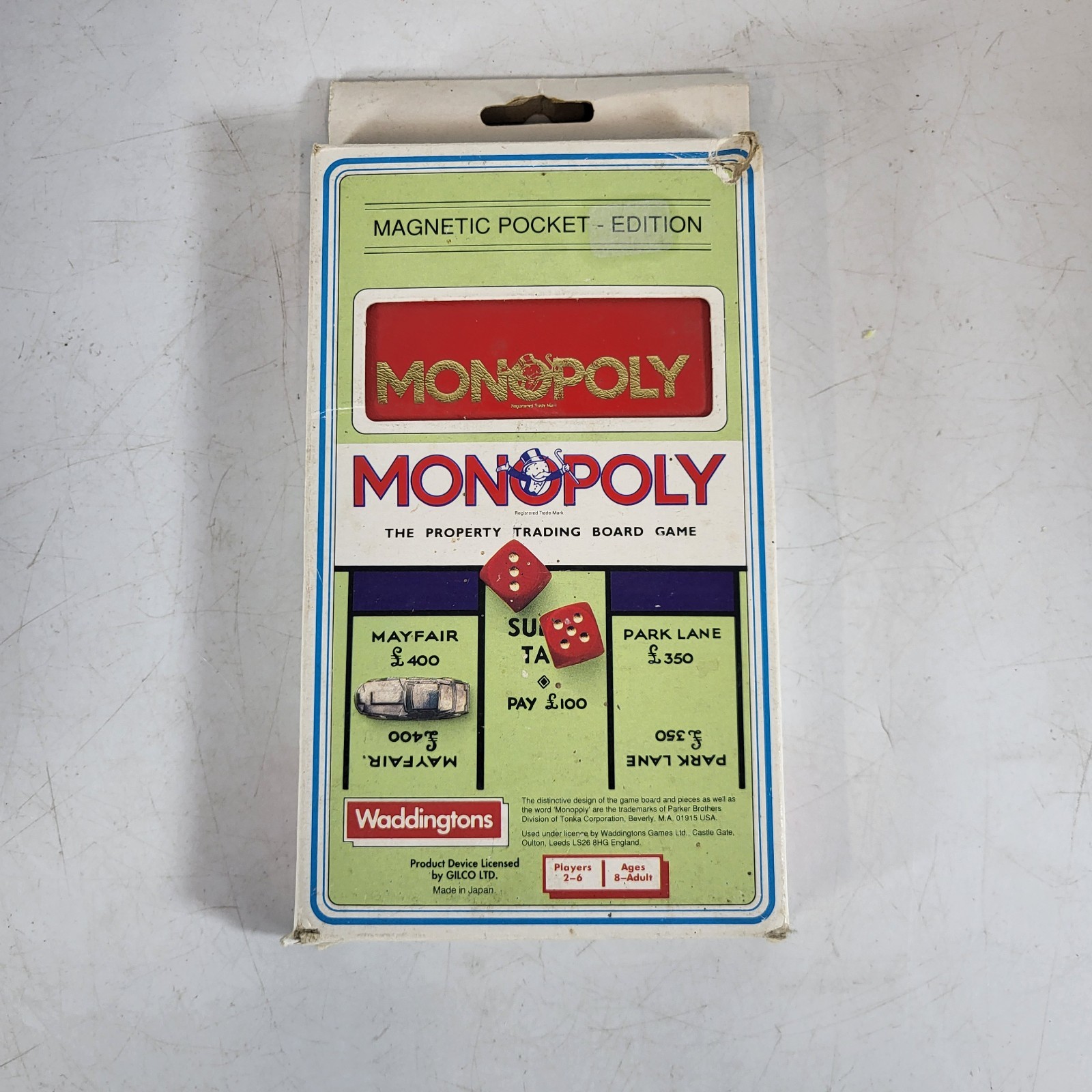 Monopoly Magnetic Pocket Edition Travel Board Game Waddingtons Portable Set