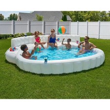 Member's Mark Oversized Inflatable Pool Sofa White Lounge Float