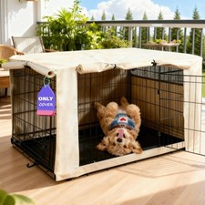 Dog Crate Cover 36.0" L x 23.0" W x 25.0" H with Breathable Mesh, Durable Hea...