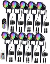  12W Low Voltage Landscape Lighting RGB Color Changing LED Landscape RGBW